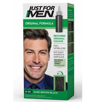 Just For Men Dark Brown Black H45 Szampon koloryzujący do włosów ciemnobrązowy czarny 60g