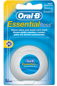 Oral-B Essential Floss woskowana nić dentystyczna 50 m Miętowa