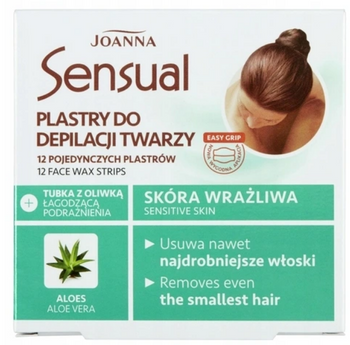 Joanna Sensual Plastry do depilacji twarzy Aloes 12 szt