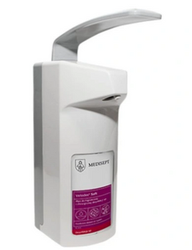 Naścienny dozownik łokciowy z tworzywa ABS 500 ml Medisept