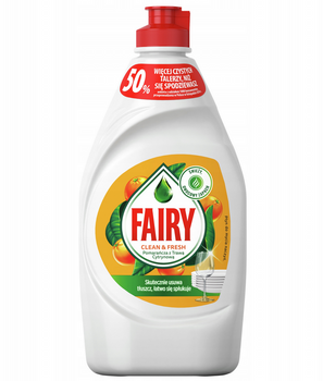 Fairy Clean&Fresh  Płyn do Mycia Naczyń Pomarańcza z Trawą Cytrynową 450ml