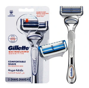 Gillette Maszynka do golenia Gillette Skinguard Sensetive +  2 ostrze
