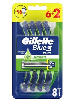 Gillette Blue3 Sensitive 6+2 szt
