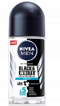 Nivea Men Black&White Invisible Fresh 72h Antyperspirant  50 ml