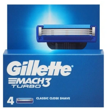 Gillette Mach3 TURBO Wkłady do maszynek 4 szt