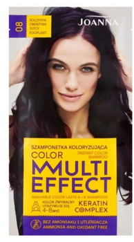 Joanna Multi Effect Color Keratin Complex Szamponetka -08 Soczysta Oberżyna 35 g