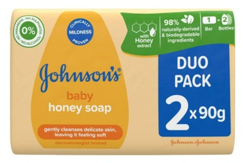 J&J Johnson's Baby Honey Soap Duo Pack 2x90 g