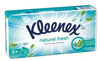 Kleenex Natural Fresh Chusteczki higieniczne Eukaliptus-Mięta 8 szt