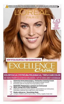 L'Oreal Paris Excellence Creme Farba do włosów 7.43 Blond Miedziano-Złocisty