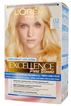 L'Oreal Paris Excellence Pure Blonde Creme Farba do włosów 02 Superjasny Blond Złocisty