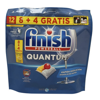 Finish Powerball Quantum Lemon Kapsułki do zmywarki 8+4  szt