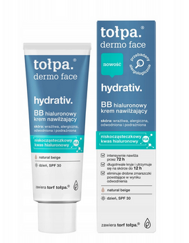 Tołpa Dermo Face Hydrativ BB Hialuronowy Krem nawilżający na dzień SPF30 40 ml