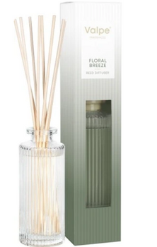 Bispol Dyfuzor Patyczki zapachowe w prążkowanym szkle 135 ml Kwiatowa Bryza