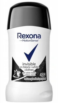 Rexona Invisible Black White Antyperspirant w sztyfcie dla kobiet 40 ml