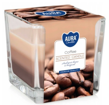 Bispol Świeca zapachowa w szkle trójkolorowa 170 g Kawa