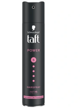 TAFT 5  Power Cashmere Touch Lakier do włosów czarny mega mocny 250 ml