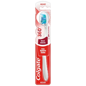 Colgate szczoteczka do zębów 360° max white one średnia