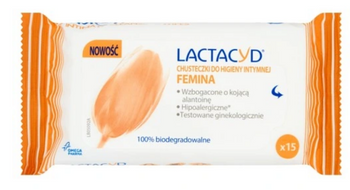 Lactacyd Femina Chusteczki do higieny intymnej 15 szt
