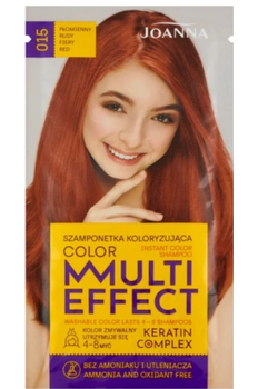 Joanna Multi Effect Color Keratin Complex Szamponetka -015 Płomienny Rudy 35 g