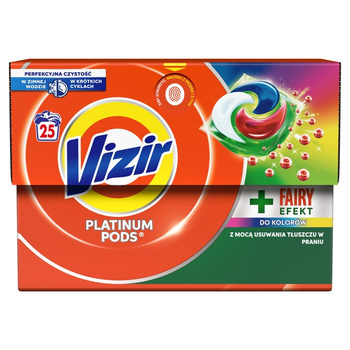 Vizir Platinum PODS + Fairy Effect Kapsułki do prania 25 prań