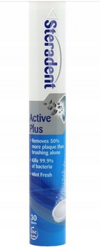 Steradent Active Plus Tabletki czyszczące do protez 30 szt,