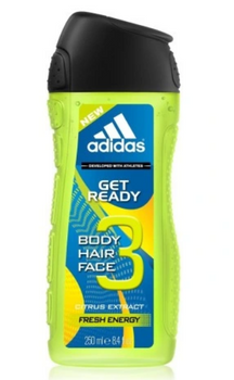 Adidas Get Ready 3 w 1 Żel pod prysznic dla mężczyzn 250 ml