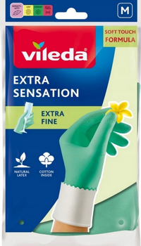 Vileda Rękawice gumowe mocne Extra Sensation M