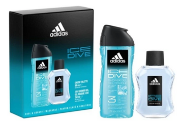 Adidas Ice Dive Męski Zestaw Woda Toaletowa + 100 ml + Żel pod prysznic 250 ml