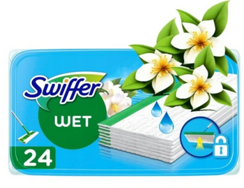 Swiffer Nawilżane Ściereczki 24 szt / Mokre Wkłady Do Mopa  Białe Kwiaty