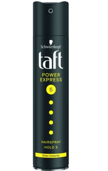 TAFT 5 Power Express Lakier do do włosów 250 ml  Natychmiastowe utrwalenie