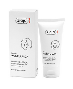Ziaja Med Kuracja Wybielająca Krem wybielający ochronny na dzień ochrona średnia SPF 20  50 ml