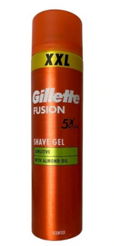 Gillette Fusion XXL Żel do golenia Sensitive Almond Oil  240 ml