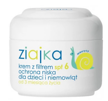 Ziajka Krem z filtrem spf 6 ochrona niska dla dzieci i niemowląt 50 ml