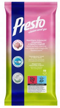 Presto Ściereczki zapach Wiosna Magnolia 72 szt