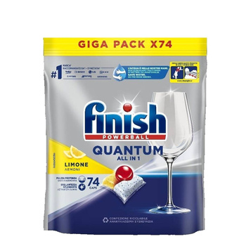 Finish Powerball Quantum Kapsułki do Zmywarki Cytryna 74 szt