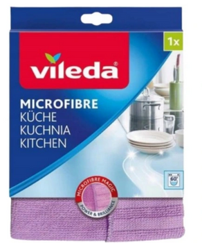 Vileda Ściereczka Microfibre Kuchenna 2w1 z Mikrofibrą Fioletowa