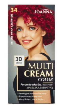 Joanna Multi Cream Color Farba do włosów Intensywna Czerwień 34