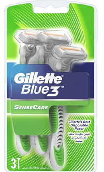 Gillette Blue 3 Sense Care  Maszynki do golenia 3 szt