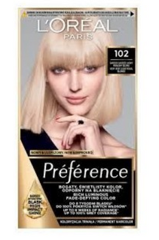 L'Oreal Paris Feria Preference Farba do włosów 102 Bardzo Jasny Perłowy Blond