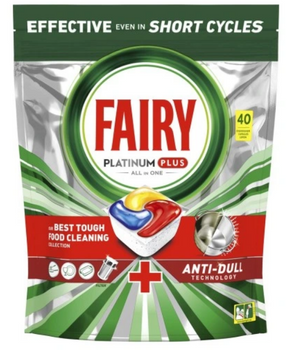 Fairy Kapsułki Platinum Plus Kapsułki Do Zmywarki Lemon Anti Dull 40 szt