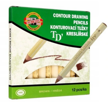Koh-I-Noor Kredka Miękka Konturówka Do Oczu Brązowa Pudełko 12 szt.