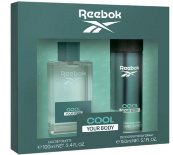 Reebok Cool Your Body Męski Zestaw Upominkowy Dezodorant 150 ml + Woda Toaletowa 100 ml