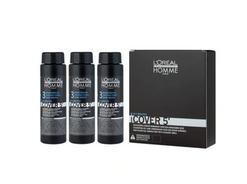 Loreal Homme Cover 5 tonująca farba do włosów 3 Dark Brown 3x50 ml