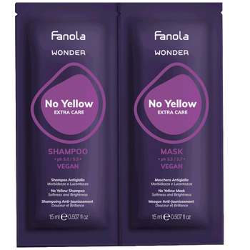 Fanola Wonder No Yellow Shampoo+Mask 2x15 ml