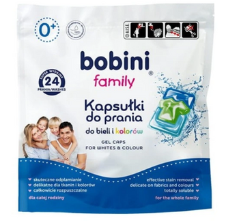 Bobini Family Kapsułki do prania do bieli i kolorów 24 szt