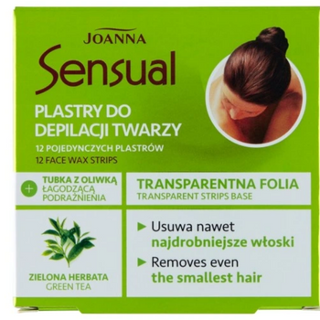 Joanna Sensual Plastry do depilacji twarzy  Zielona Herbata 12 szt