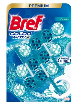 Bref Color Ocean Turquoise Water 3 x 50 g Zawieszka do WC Barwiąca