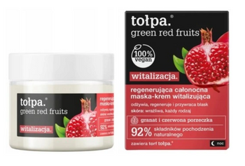 TOŁPA Geen Red Fruits Regenerująca całonocna witalizująca Maska 50 ml