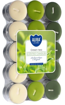 Bispol Podgrzewacze zapachowe typu "Tealight" 30 szt Zielona Herbata